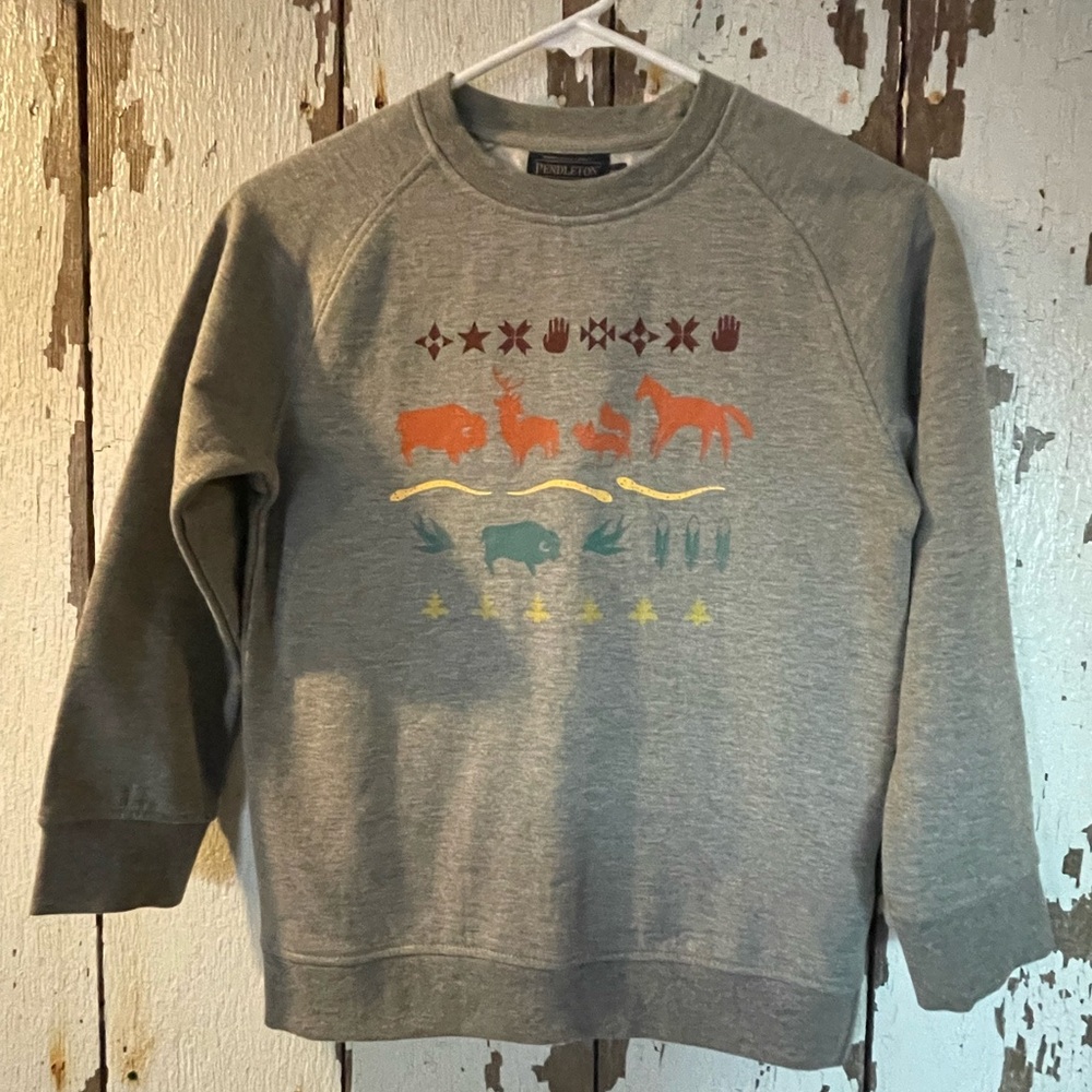 Poshmark Gray Animal Print Sweatshirt